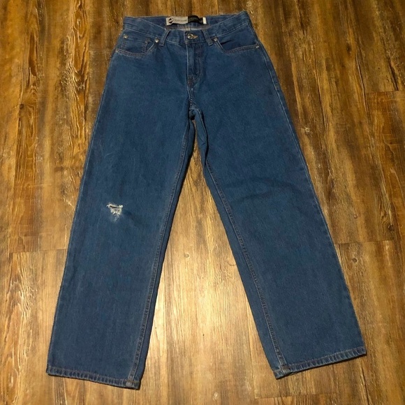 Vintage Levi's SilverTab Jeans Boys 14 Stay Loose High Rise Baggy Straight Leg - Picture 1 of 6